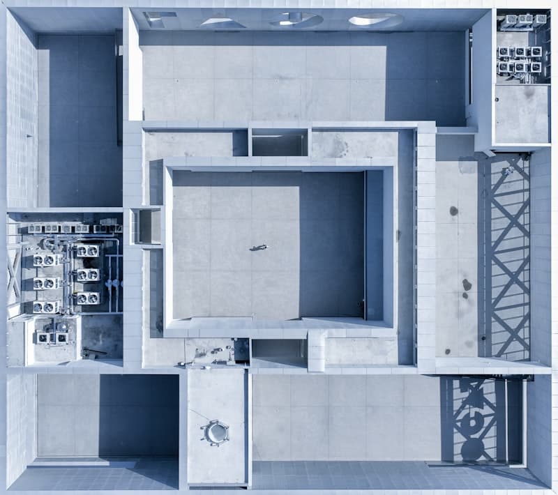 Architectural 2D and 3D design work on a drafting screen